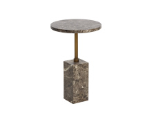 Sunpan 112723 - Mizani End Table - Marble Look - Dark Emperador